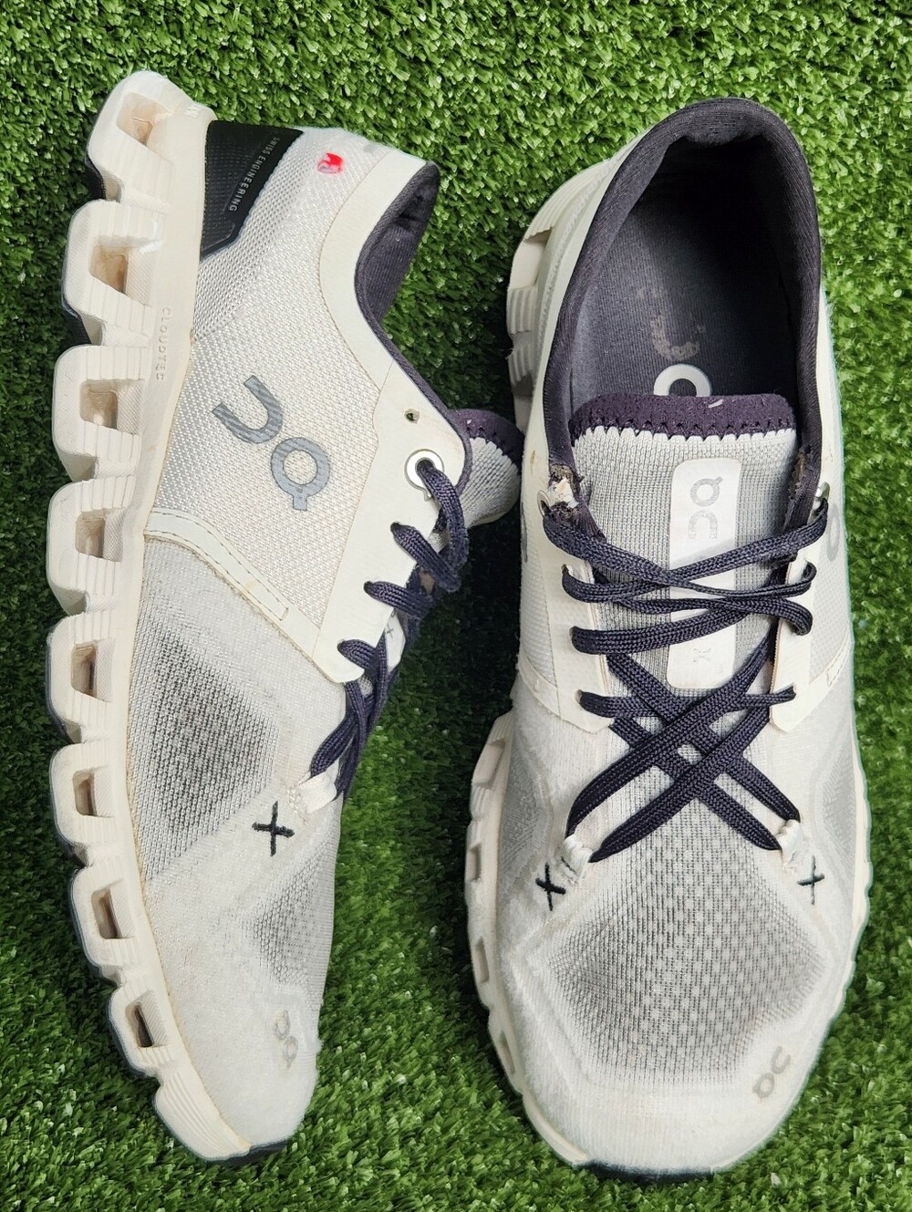 On Cloud X3 Womens Size 7.5 Ivory/White  Athletic Running Walking Comfy Sneakers